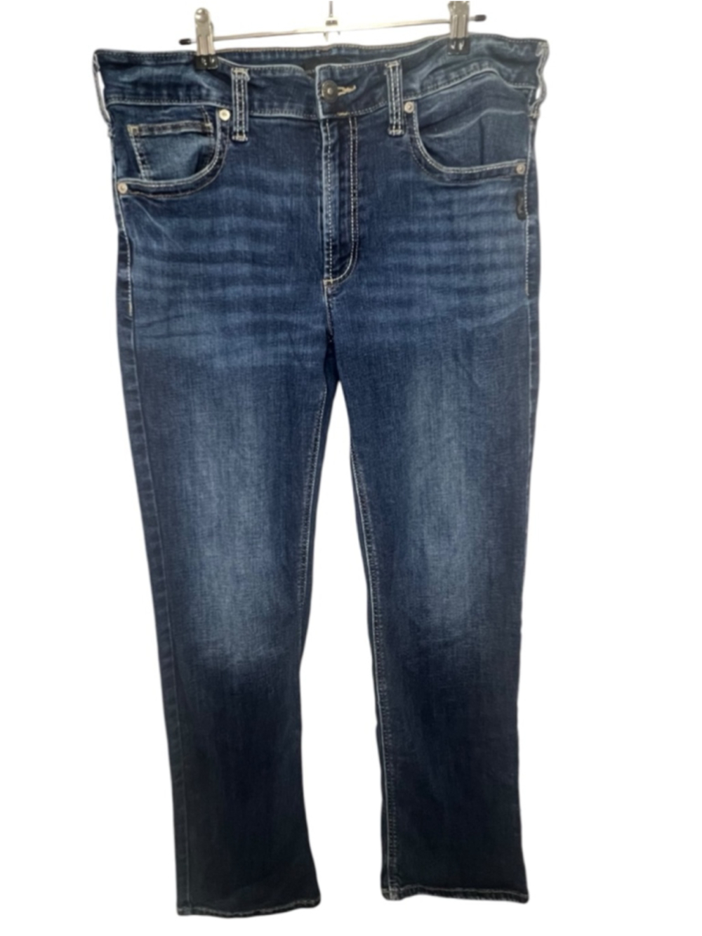 Silver Jeans Company High Rise Dark Wash Straight Leg Denim Jeans